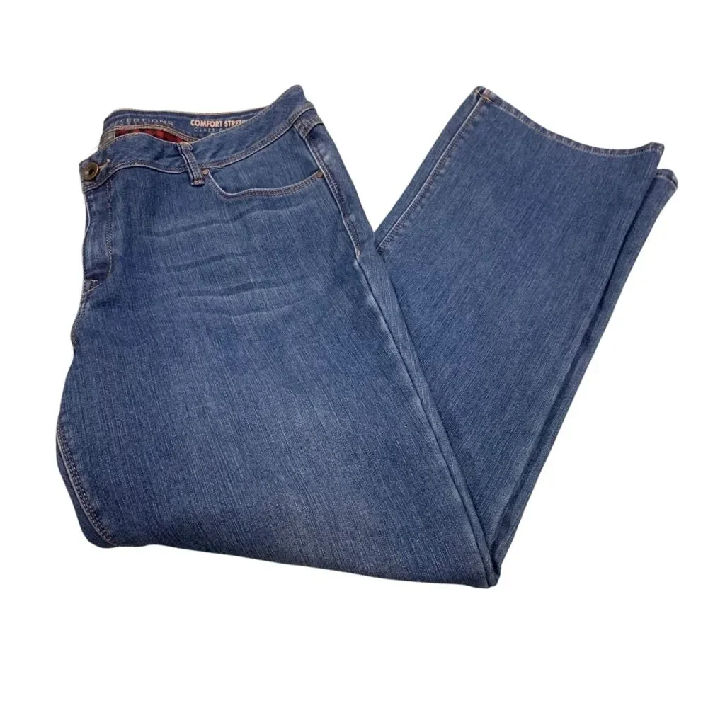 Natural Reflections Womens Flannel Lined Medium Wash Jeans 16 Outdoors Workwear